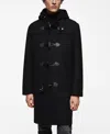 Mango Men's Wool Hooded Coat In Black