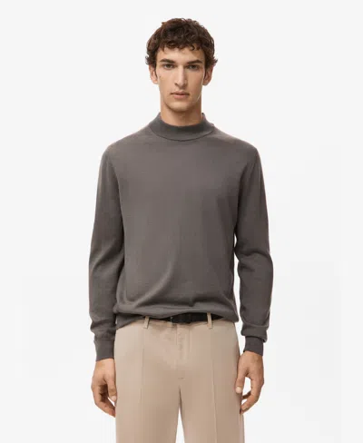Mango Men's Wool Turtleneck Sweater In Gray