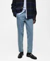Mango Nonstretch Denim Straight Leg Jeans In Medium Blue
