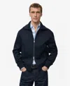 Mango Men's Zip Sweatshirt In Blue