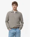 Mango Men's Zipper Collar Microstructure Sweater In Gray