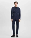 Mango Mens Slim Fit Monaco Suit Separates In Blue