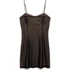 Mango Mesh Lingerie Minidress In Black