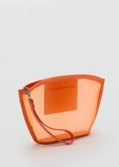 Mango Mesh Toiletry Bag Orange