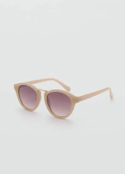 Mango Metal Bridge Sunglasses Vanilla