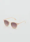 Mango Lunettes De Soleil Pont Métallique Vanille - Femme - Taille Unique -  In White