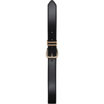 Mango Metal Buckle Belt In Black