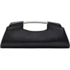 Mango Metal Handle Leather Handbag In Black