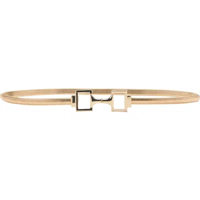 Mango Metallic Chain Belt In Gold