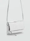 Mango Metallic-effect Bag Silver In Silver