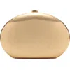 Mango Metallic Frame Clutch In Gold