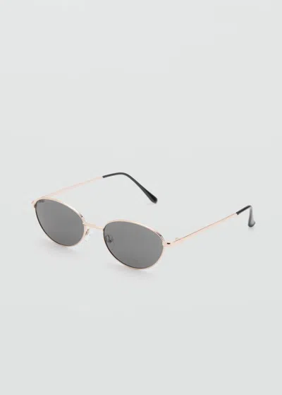 Mango Lunettes De Soleil Monture Métallique Or - Femme - Taille Unique -  In Gold