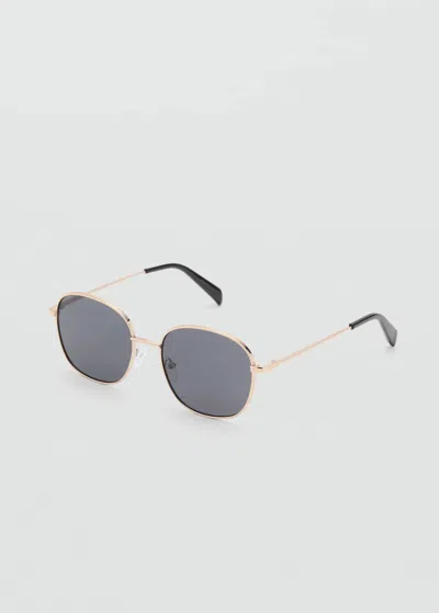 Mango Lunettes De Soleil Monture Métallique Or - Femme - Taille Unique -