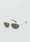 Mango Metallic Frame Sunglasses Gold