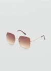 MANGO METALLIC FRAME SUNGLASSES GOLD