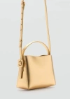 MANGO METALLIC MINI-SHOPPER BAG GOLD