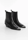 Mango Ankle Boots Black In Black