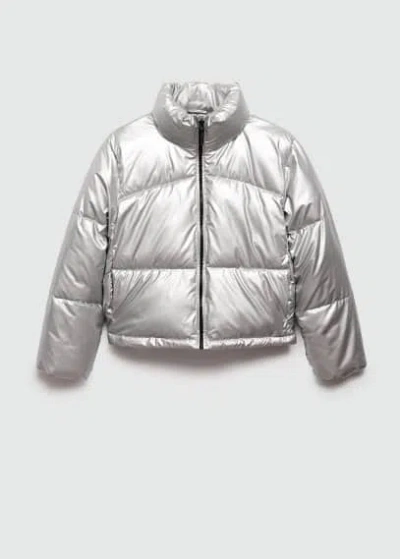 Mango Kids' Anorak In Argent