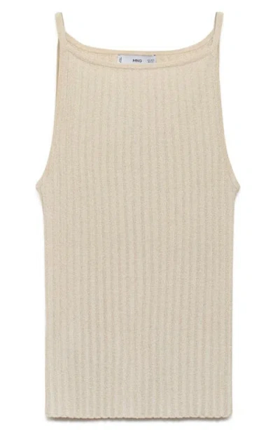 Mango Metallic Rib Sweater Tank In Multi