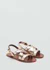 Mango Sandals Gold In Gold