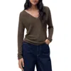 Mango Metallic Sweater In Brown