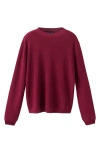 Mango Metallic Sweater In Red