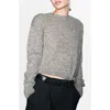 Mango Metalllic Speckled Sweater In Gray