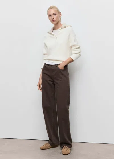 Mango Jean Miami Droit Taille Normale Chocolat - Femme - 46 -  In Brown