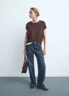 Mango Jean Miami Droit Taille Normale Bleu Foncé - Femme - 34 -  In Blue
