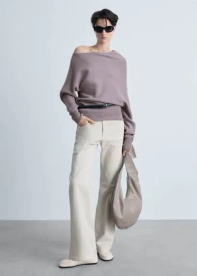 Mango Miami Medium-rise Straight-fit Jeans In Light/pastel Grey