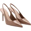 Mango Mica Pointed Toe Slingback Pump In Beige