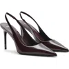 Mango Mica Pointed Toe Slingback Pump In Burgundy