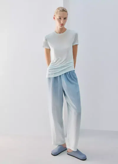 Mango Micromodal Short-sleeve T-shirt In White