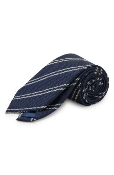 Mango Microstructure Stripe Tie In Green