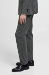 Mango Microstructured Tailored Pants In Grey