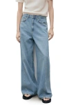 Mango Mid Rise Ultra Wide Leg Jeans