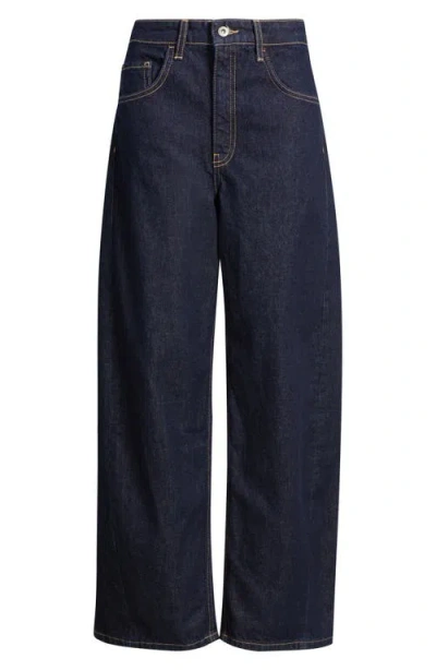 Mango Mid Rise Balloon Jeans In Blue