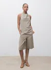 Mango Mid-rise Bermuda Shorts In Gray