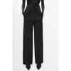 Mango Mid Rise Flare Jeans In Black