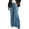 Mango Mid Rise Flare Jeans In Blue