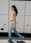 Mango Mid-rise Flared Jeans Medium Blue In Blue