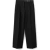 Mango Selection Pleat Front Straight Leg Pants In Black