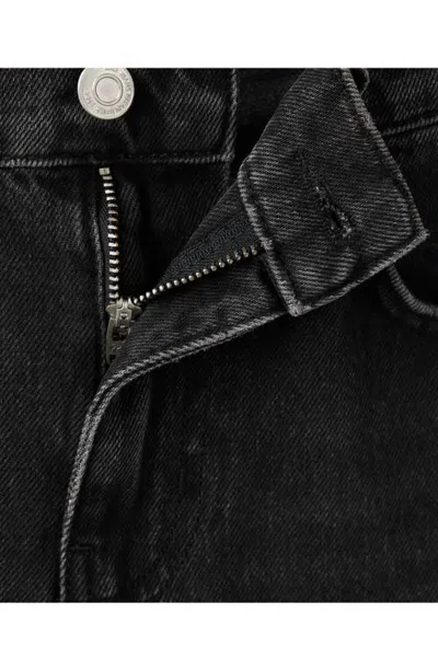 Mango Mid Rise Straight Leg Jeans In Black