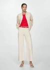 Mango - Jupe-culotte Jean Taille Normale Sable - 40 - Femme In Sand