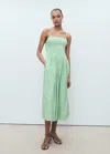 Mango Midi Dress With Darts Mint Green