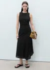 Shop Mango Midi Dress With Openwork Embroidery Motifs Black