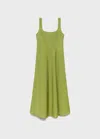 Mango Robe Midi Coutures Vert - Femme - Xxl -  In Green