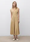 Mango Robe Midi Avec Coutures Gris Clair/pastel - Femme - 1xl -  In Brown
