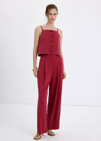 MANGO MID-RISE LYOCELL PANTS