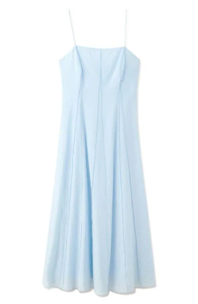 Mango Miel Strapless A-line Dress In Blue